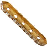 Dreamtime Crystal DC 77730 Rondelle Spacer Bars 5 Hole Golden Shadow/Gold