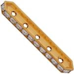 Dreamtime Crystal DC 77730 Rondelle Spacer Bars 5 Hole Silver Shade/Gold