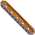 Dreamtime Crystal DC 77730 Rondelle Spacer Bars 5 Hole Tanzanite/Gold