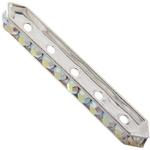 Dreamtime Crystal DC 77730 Rondelle Spacer Bars 5 Hole Crystal AB/Silver