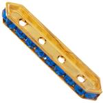 Dreamtime Crystal DC 77725 Rondelle Spacer Bars 4 Hole Capri Blue/Gold