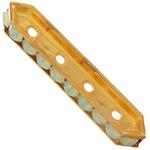 Dreamtime Crystal DC 77725 Rondelle Spacer Bars 4 Hole Chrysolite Opal/Gold