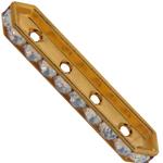 Dreamtime Crystal DC 77725 Rondelle Spacer Bars 4 Hole Crystal/Gold
