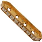 Dreamtime Crystal DC 77725 Rondelle Spacer Bars 4 Hole Golden Shadow/Gold