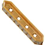 Dreamtime Crystal DC 77725 Rondelle Spacer Bars 4 Hole Light Grey Opal/Gold