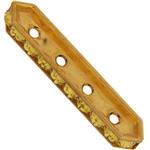 Dreamtime Crystal DC 77725 Rondelle Spacer Bars 4 Hole Light Topaz/Gold