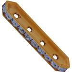 Dreamtime Crystal DC 77725 Rondelle Spacer Bars 4 Hole Provence Lavender/Gold