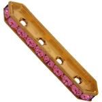 Dreamtime Crystal DC 77725 Rondelle Spacer Bars 4 Hole Rose/Gold