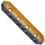 Dreamtime Crystal DC 77725 Rondelle Spacer Bars 4 Hole Sapphire/Gold