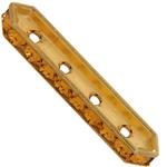 Dreamtime Crystal DC 77725 Rondelle Spacer Bars 4 Hole Topaz/Gold