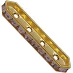 Dreamtime Crystal DC 77725 Rondelle Spacer Bars 4 Hole Vintage Rose/Gold