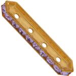 Dreamtime Crystal DC 77725 Rondelle Spacer Bars 4 Hole Violet/Gold