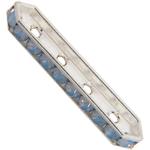 Dreamtime Crystal DC 77725 Rondelle Spacer Bars 4 Hole Air Blue Opal/Silver