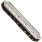 Dreamtime Crystal DC 77725 Rondelle Spacer Bars 4 Hole Burgundy/Silver