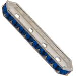 Dreamtime Crystal DC 77725 Rondelle Spacer Bars 4 Hole Capri Blue/Silver