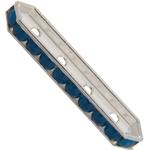 Dreamtime Crystal DC 77725 Rondelle Spacer Bars 4 Hole Caribbean Blue Opal/Silver