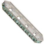 Dreamtime Crystal DC 77725 Rondelle Spacer Bars 4 Hole Chrysolite/Silver