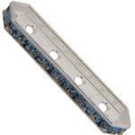 Dreamtime Crystal DC 77725 Rondelle Spacer Bars 4 Hole Denim Blue/Silver