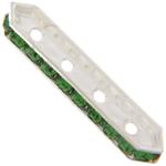 Dreamtime Crystal DC 77725 Rondelle Spacer Bars 4 Hole Fern Green/Silver