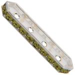 Dreamtime Crystal DC 77725 Rondelle Spacer Bars 4 Hole Khaki/Silver