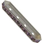 Dreamtime Crystal DC 77725 Rondelle Spacer Bars 4 Hole Light Amethyst/Silver