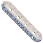 Dreamtime Crystal DC 77725 Rondelle Spacer Bars 4 Hole Light Sapphire/Silver
