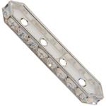Dreamtime Crystal DC 77725 Rondelle Spacer Bars 4 Hole Moonlight/Silver