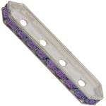 Dreamtime Crystal DC 77725 Rondelle Spacer Bars 4 Hole Purple Velvet/Silver
