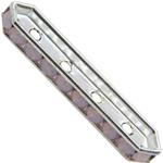 Dreamtime Crystal DC 77725 Rondelle Spacer Bars 4 Hole Rose Water Opal/Silver