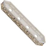 Dreamtime Crystal DC 77725 Rondelle Spacer Bars 4 Hole Silk/Silver