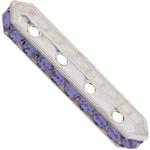 Dreamtime Crystal DC 77725 Rondelle Spacer Bars 4 Hole Tanzanite/Silver