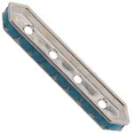 Dreamtime Crystal DC 77725 Rondelle Spacer Bars 4 Hole Turquoise/Silver