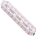 Dreamtime Crystal DC 77725 Rondelle Spacer Bars 4 Hole White Opal/Silver