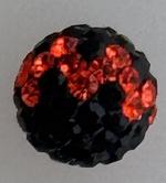 Round Pave Bead with 2.0mm hole, Alora Crystals Jet/Hyacinth 8 mm