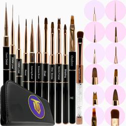Tino Vo Nail Art Brush, Master Brush Kit with Case