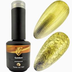 Tino Vo Color Gel Polish, Golden Pearlescent Oyster Gel