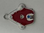 Enameled Gingerbread House Charm Red