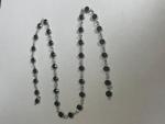 Dreamtime Crystal 1128 Bead Chain, Channel Chain 29ss Jet/Silver (Rhodium)
