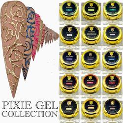 Tino Vo Pixie Gel, Non-Cleanse, Complete Pixie Gel Bundle of 15 Colors