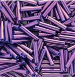 TOHO™ Bugle Beads 9mm, Color 461, Higher-Metallic Grape, 12.5 grams