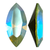 Swarovski 4228 Navette Fancy Stone Chrysolite Opal Shimmer 15x7mm