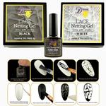 Tino Vo Black & White Lace Netting Gel with Slick Base Bundle