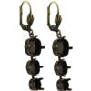 Empty Jewelry Earrings Setting for Dreamtime Crystal 1088, 4470. Pair.