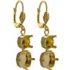 Empty Jewelry Earrings Setting for Dreamtime Crystal 1088, 4470. Pair.
