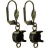 Empty Jewelry Earrings Setting with RING for Dreamtime Crystal 1088 SS39. Pair.
