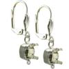 Empty Jewelry Earrings Setting with RING for Dreamtime Crystal 1088 SS47. Pair.