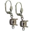 Empty Jewelry Earrings Setting with RING for Dreamtime Crystal 1088 SS39. Pair.