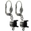 Empty Jewelry Earrings Setting with RING for Dreamtime Crystal 1088 SS39. Pair.
