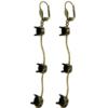 Empty Jewelry Wavy Earrings Lever Back for Dreamtime Crystal 1088 SS29. Pair.