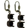 Empty Jewelry Earrings Setting for Dreamtime Crystal 1088 ss39 & ss29. Pair.